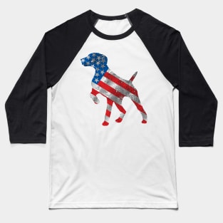 'Police Dog USA Flag' Cute July 4th Freedom Gift Baseball T-Shirt